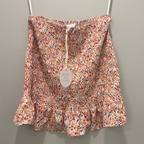NWT REVOLVE MORE TO COME Zhuri Smocked Mini Skirt in Pink Floral - Picture 5 of 8